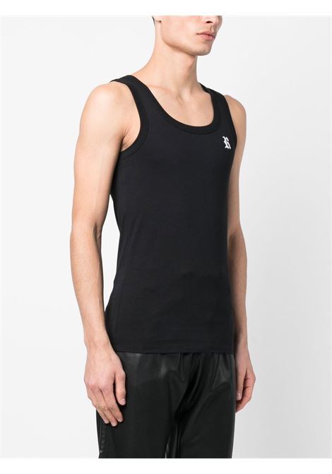 Black logo-patch tank top - men RAF SIMONS | 231M122B190170099